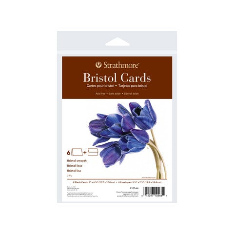 400 Series Bristol Cards Smooth Surface 6pk