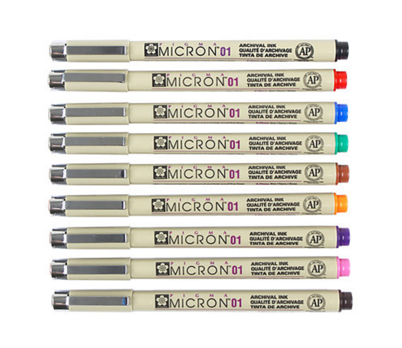 Colored Sakura Pigma Micron Pens