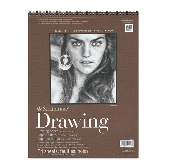 Drawing Medium Surface Spiral 24 Sheets 80lb 11x14
