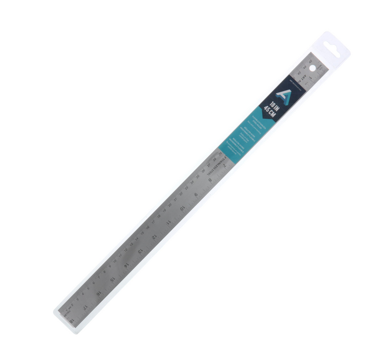 18in Art Alternatives Flexible Stainless Steel Rulers