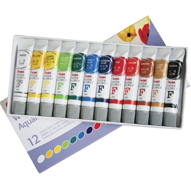 Pentel Watercolor Sets 5ml tube - 12 Set