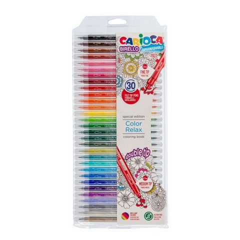 Carioca Birello Superwashable Double Tip Felt Pen 30PC Set