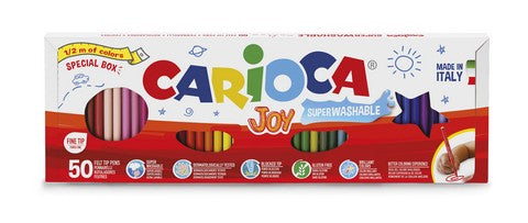 Carioca Joy Superwashable Felt Tip Pens 50PC Set