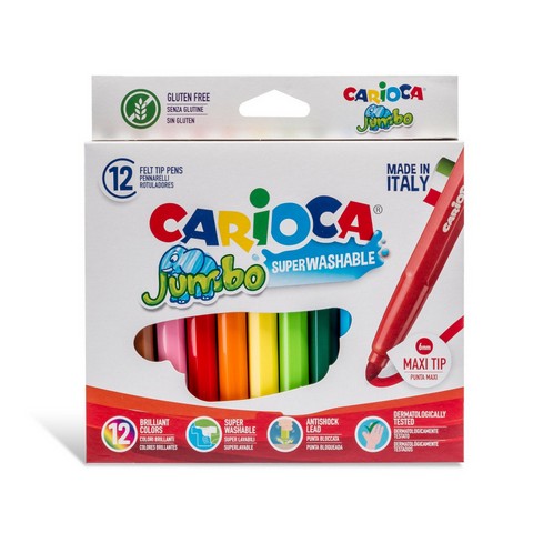 Carioca Jumbo Superwashable Felt Tip Pens